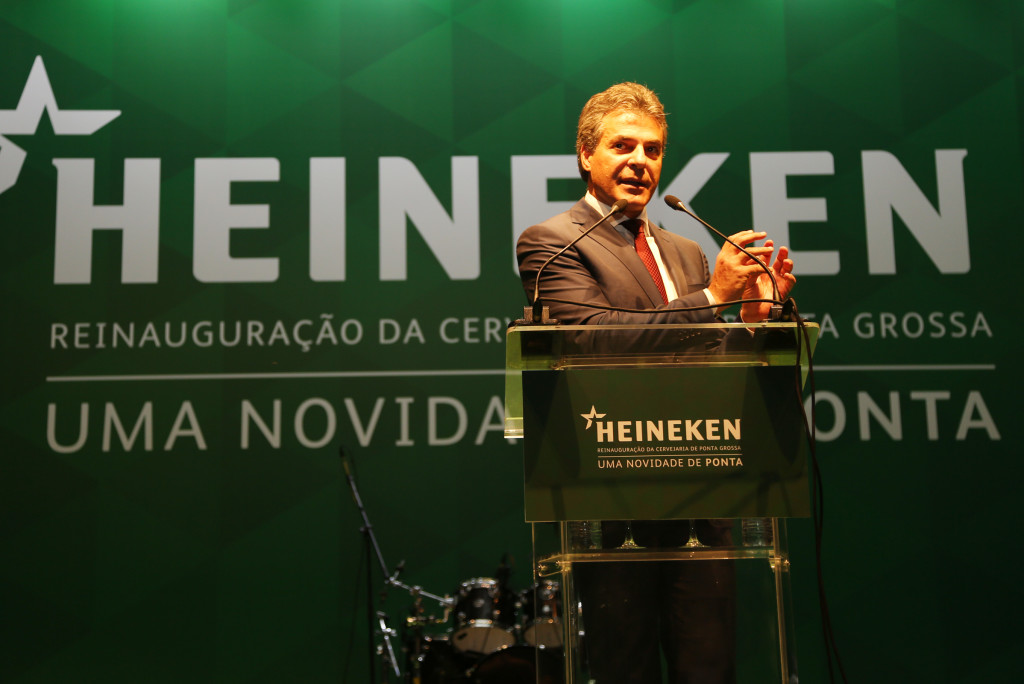 Em Ponta Grossa, Richa inaugura fábrica da Heineken