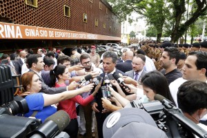 Governador Beto Richa acompanhado pelo secretrio de segurana pblica, Wagner Mesquita e demais autoridades, participa da formatura da turma do curso de formao de soldados PM/BM 2016/2017. Londrina, 10/01/2017 Foto: Jlio Cesar Souza / ANPr