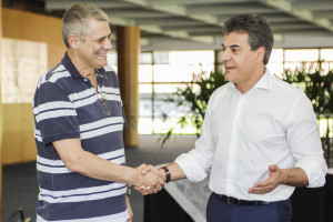 Governador Beto Richa com o presidente da Copel, Luiz Fernando Viana, participa de almoço com gerentes, superintendentes e diretores da Copel. Curitiba, 15/12/2015. Foto: Pedro Ribas/ANPr