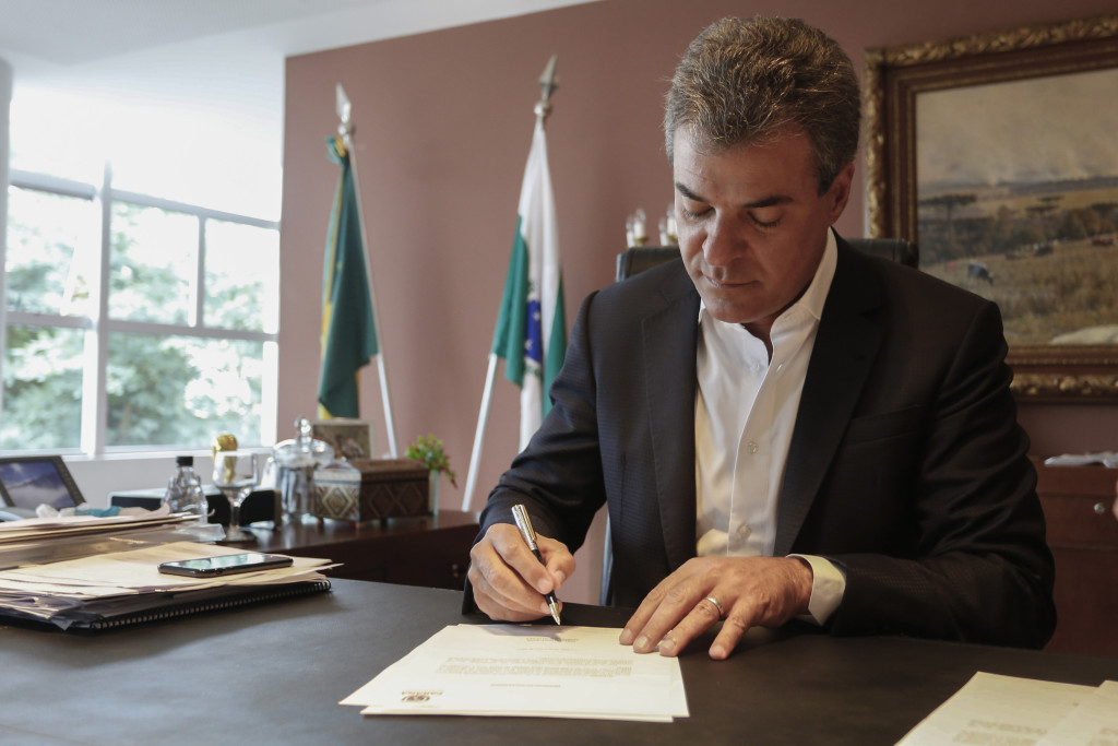 Governador Beto Richa. Curitiba, 13-03-17. Foto: Arnaldo Alves / ANPr.