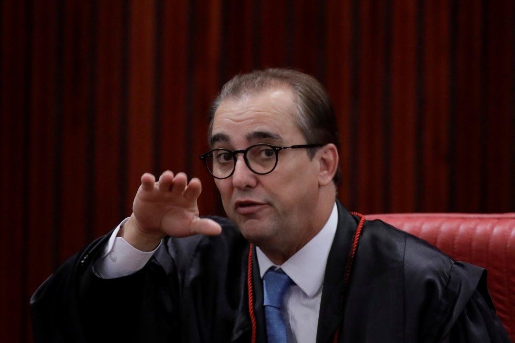 Judge Admar Gonzaga gestures during a session where Brazil's electoral court will take up a 2014 case that could unseat President Michel Temer in Brasilia, Brazil June 9, 2017. REUTERS/Ueslei Marcelino