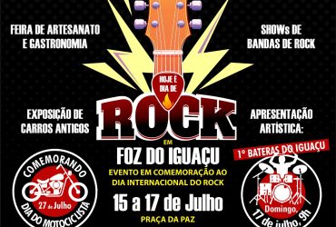 Bandas de Foz do Iguaçu se apresentam em evento para o Dia do Rock e Dia do Motociclista