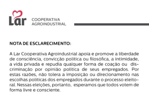 Deu ruim - Cooperativa Lar obedece Justiça que a proíbe de assédio eleitoral