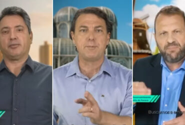 Programa eleitoral do MDB do Paraná, com os deputados Sergio Souza e Anibelli Neto e o secretario Rogerio Carboni